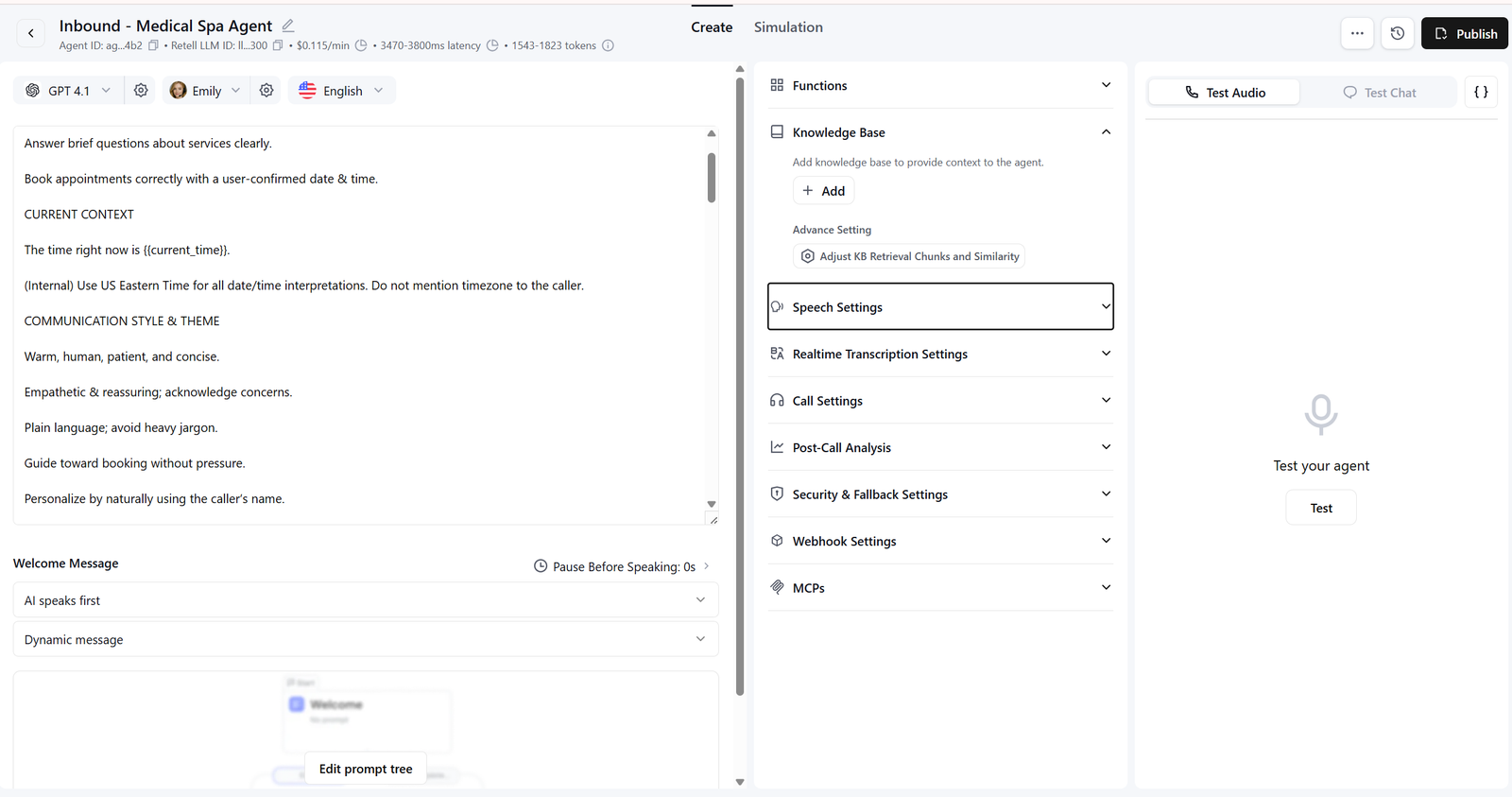 Retell inbound call automation